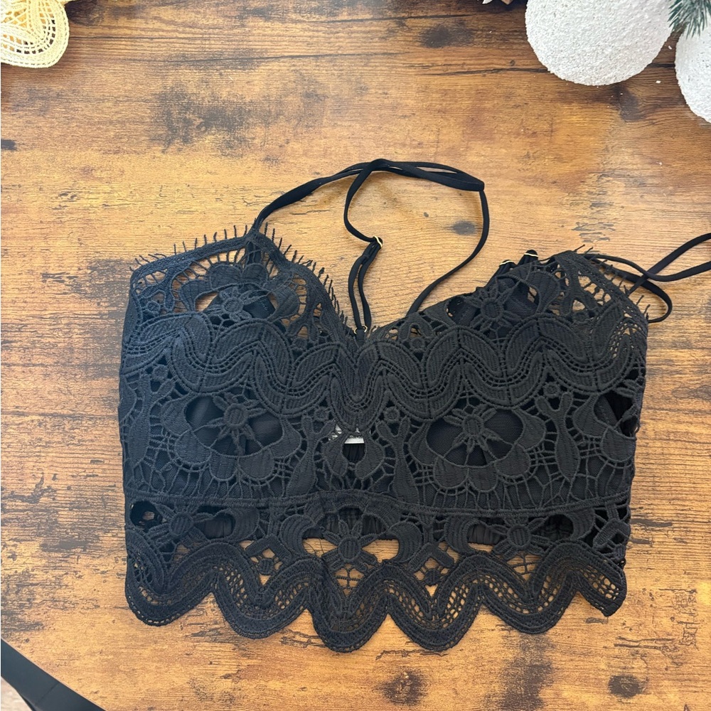 Anthropologie Black Lace Bralette